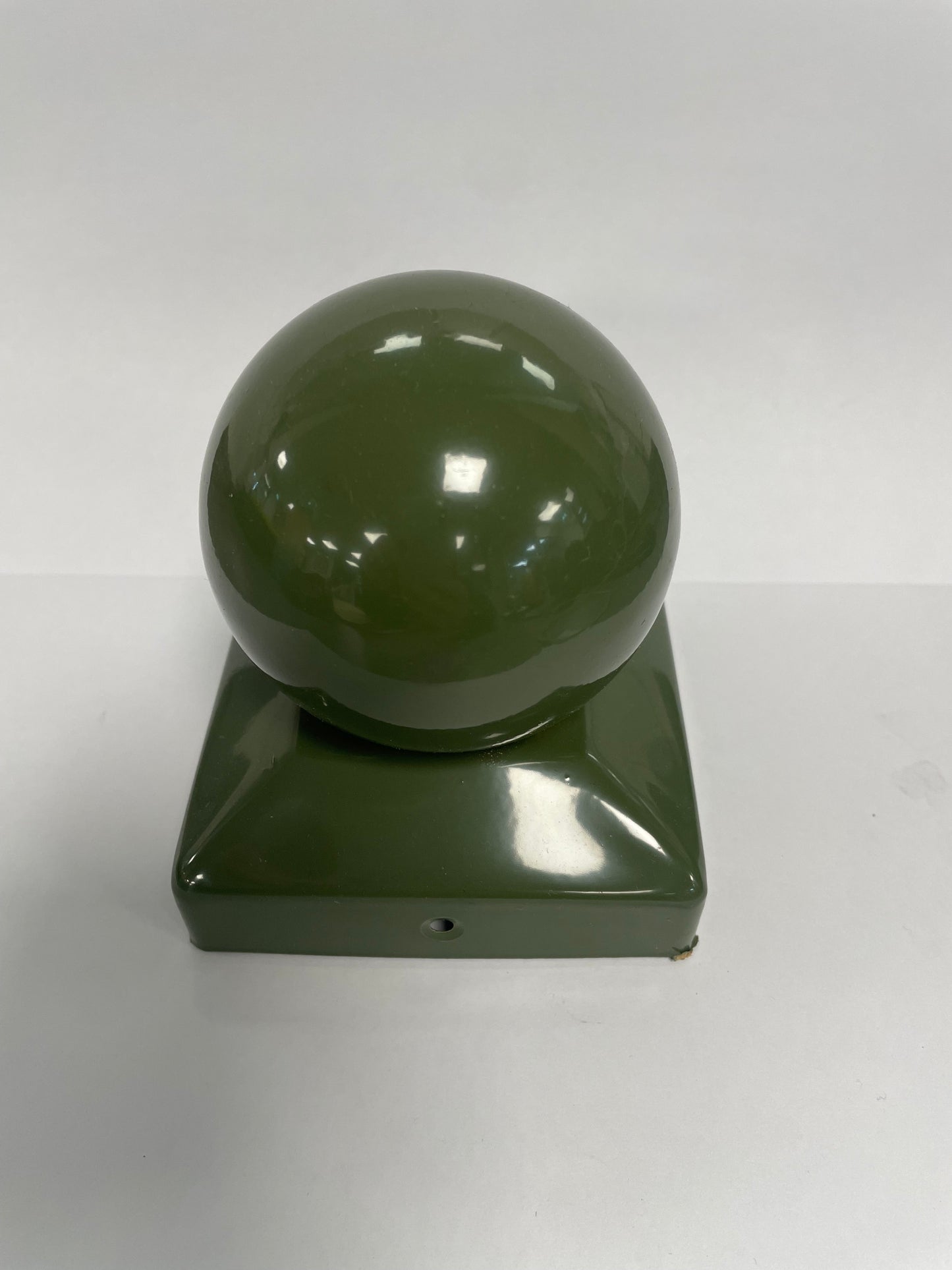 Square base ball top post cap in our 'Olive Green'